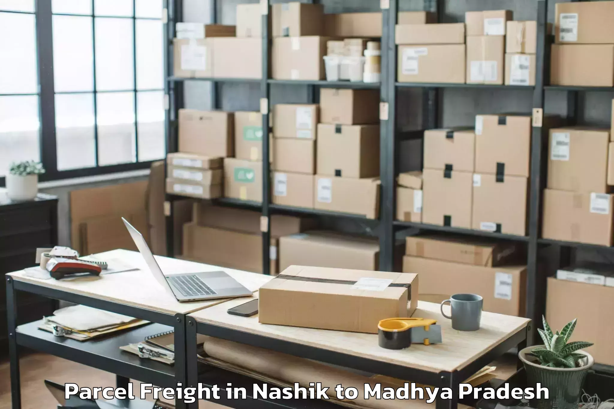 Get Nashik to Kailaras Parcel Freight